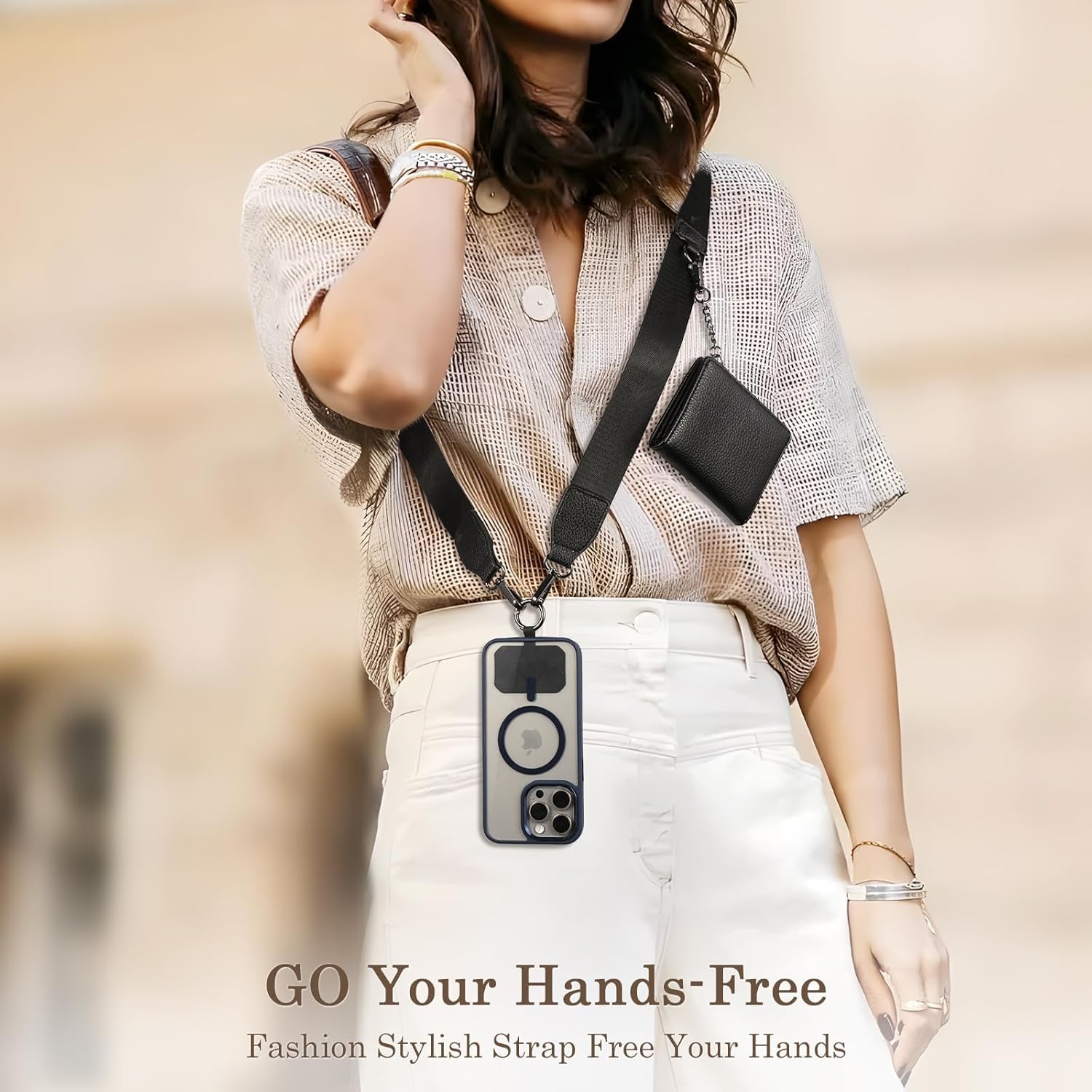 ZORBES Phone Strap with Zippered Pouch, Phone Strap with Wallet ZORBES Phone Strap with Zippered Pouch, Phone Strap with Wallet